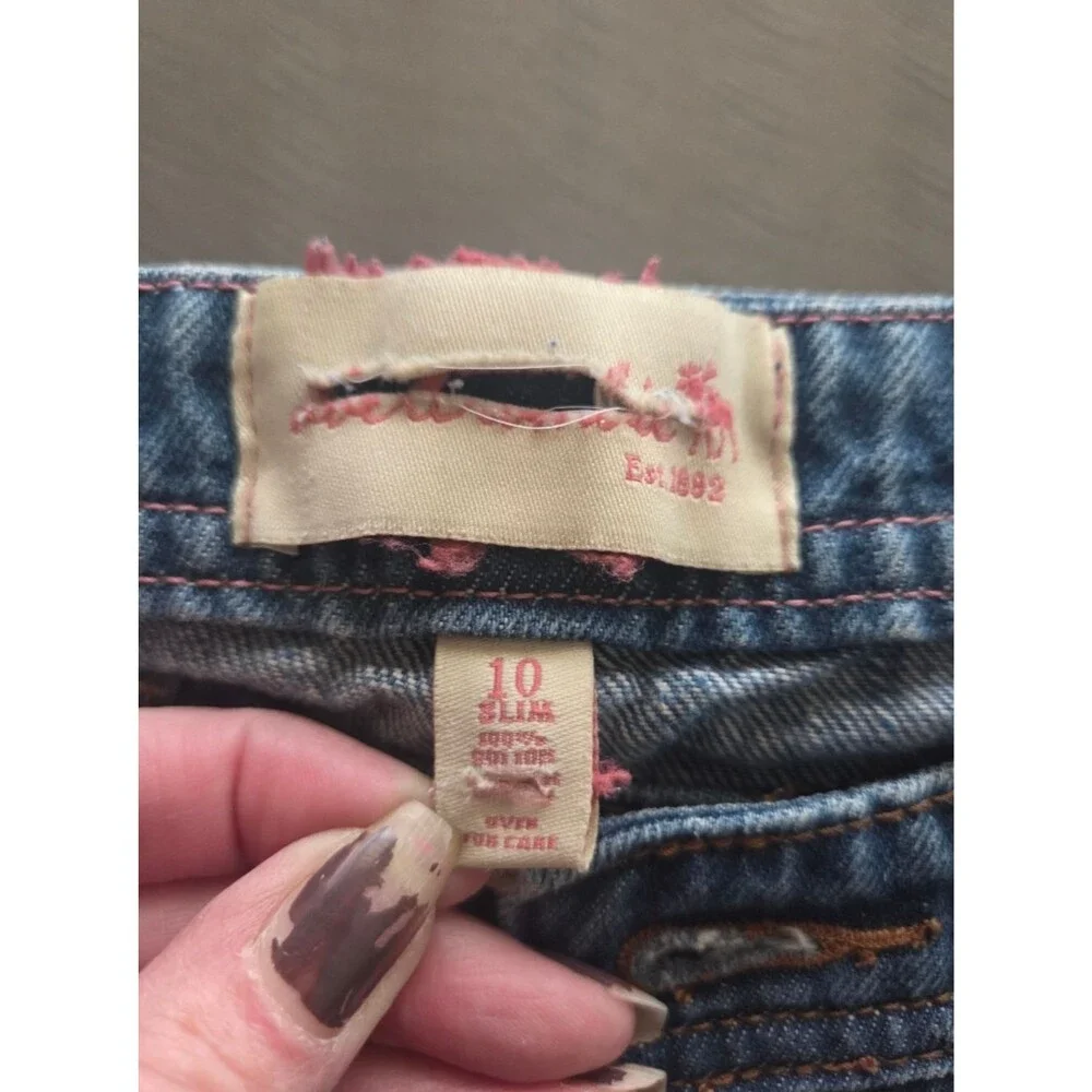 Abercrombie & Fitch Vintage Blue Denim Flare Bell Low rise Y2K Jeans 10 Slim